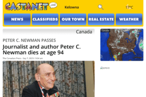 Remembering Peter C. Newman: A Legacy of Impactful Reporting and Insightful Writing